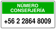 NÚMERO CONSERJERÍA +56 2 2864 8009