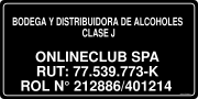 BODEGA Y DISTRIBUIDORA DE ALCOHOLES CLASE J ONLINECLUB SPA RUT: 77.539.773-K ROL N° 212886/401214