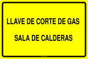 LLAVE DE CORTE DE GAS SALA DE CALDERAS