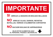Importante, Arroje La Basura en... (2)
