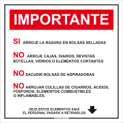 Importante, Arroje La Basura en... (3)