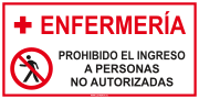 Enfermeria prohibido acceso no autorizad