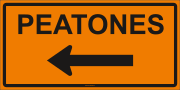 Peatones desvio a la izquierda
