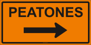 Peatones desvio a la derecha